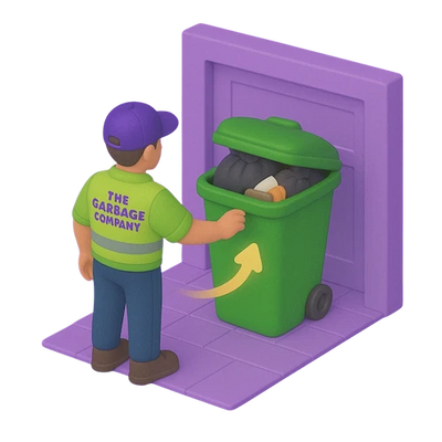 No need to drag the bin to the nature strip