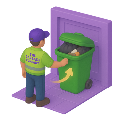 No need to drag the bin to the nature strip